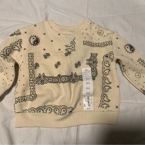 Cream Paisley Print Sweatshirt